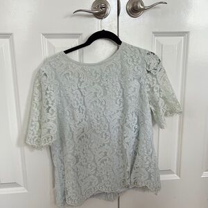 Ted Baker Green Boxy Short Sleeve Blouse
